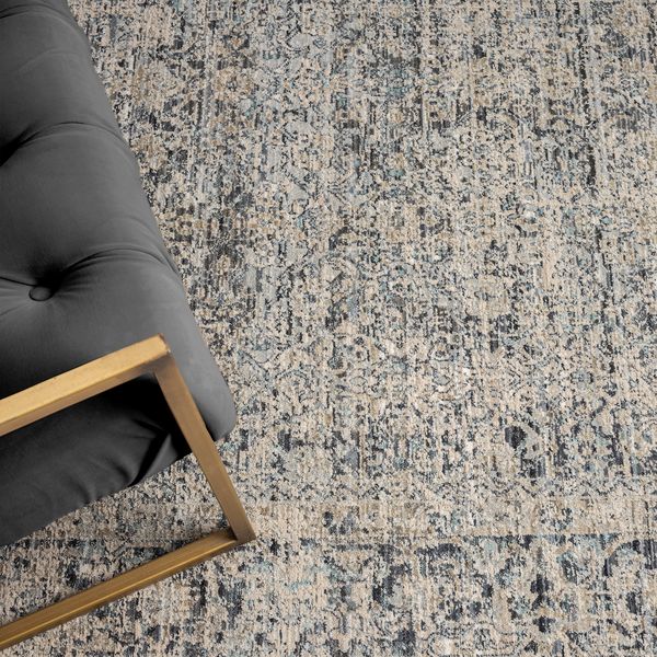 Aubrey 6739 Charcoal Abstract, Traditional Rug