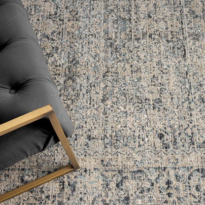 Aubrey 6739 Charcoal Abstract, Traditional Rug