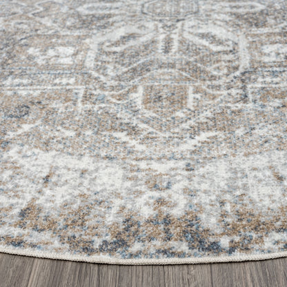 Easy 361 Earth Transitional Round Rug
