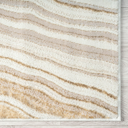 Amber 185 Stone Abstract, Geometric Hallway Runner