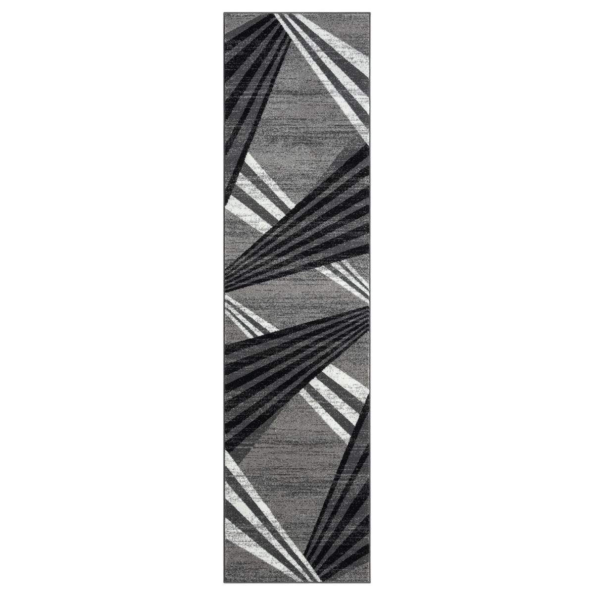 Adore 2317 Grey Abstract Hallway Runner