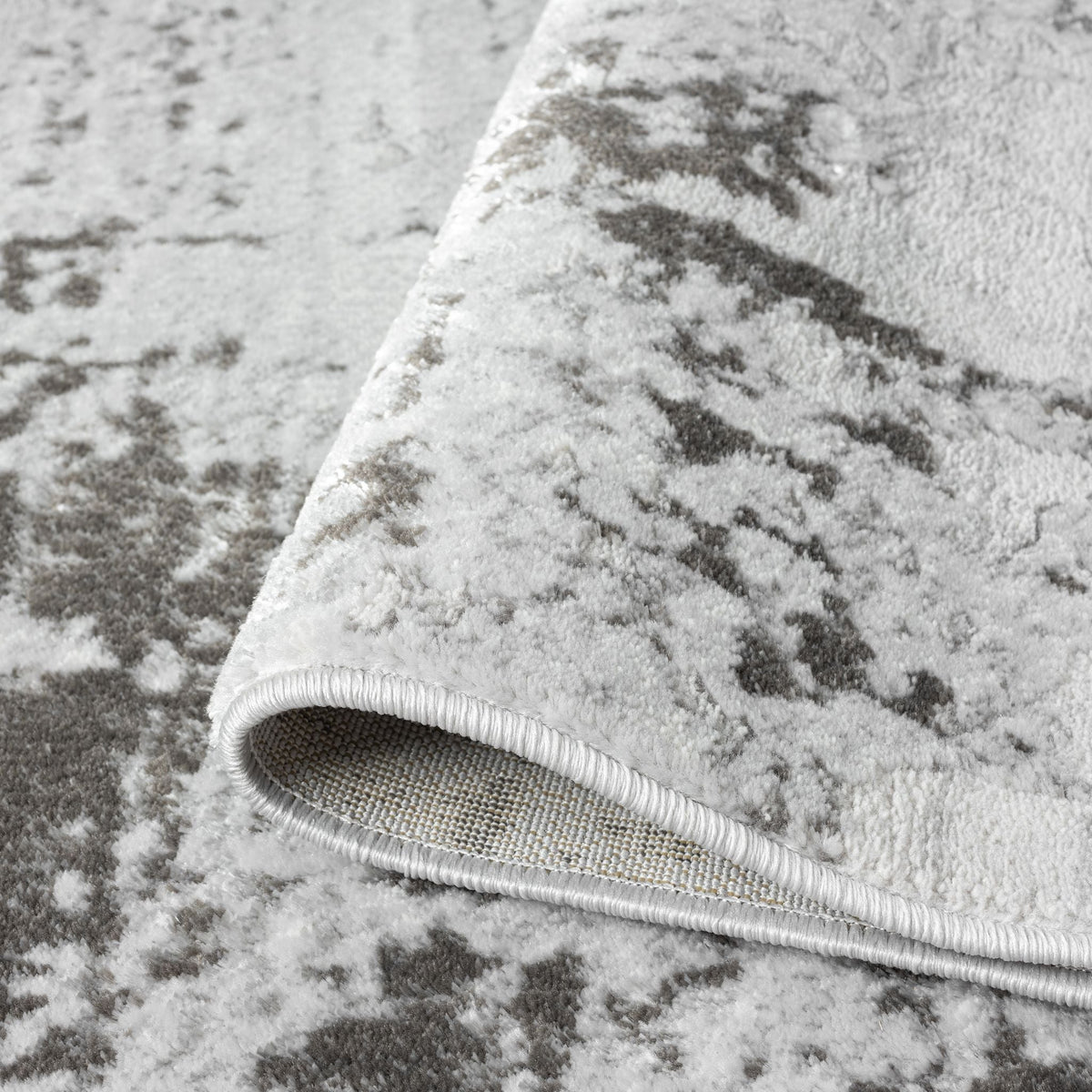 Amber 181 Silver Abstract, Geometric Rug