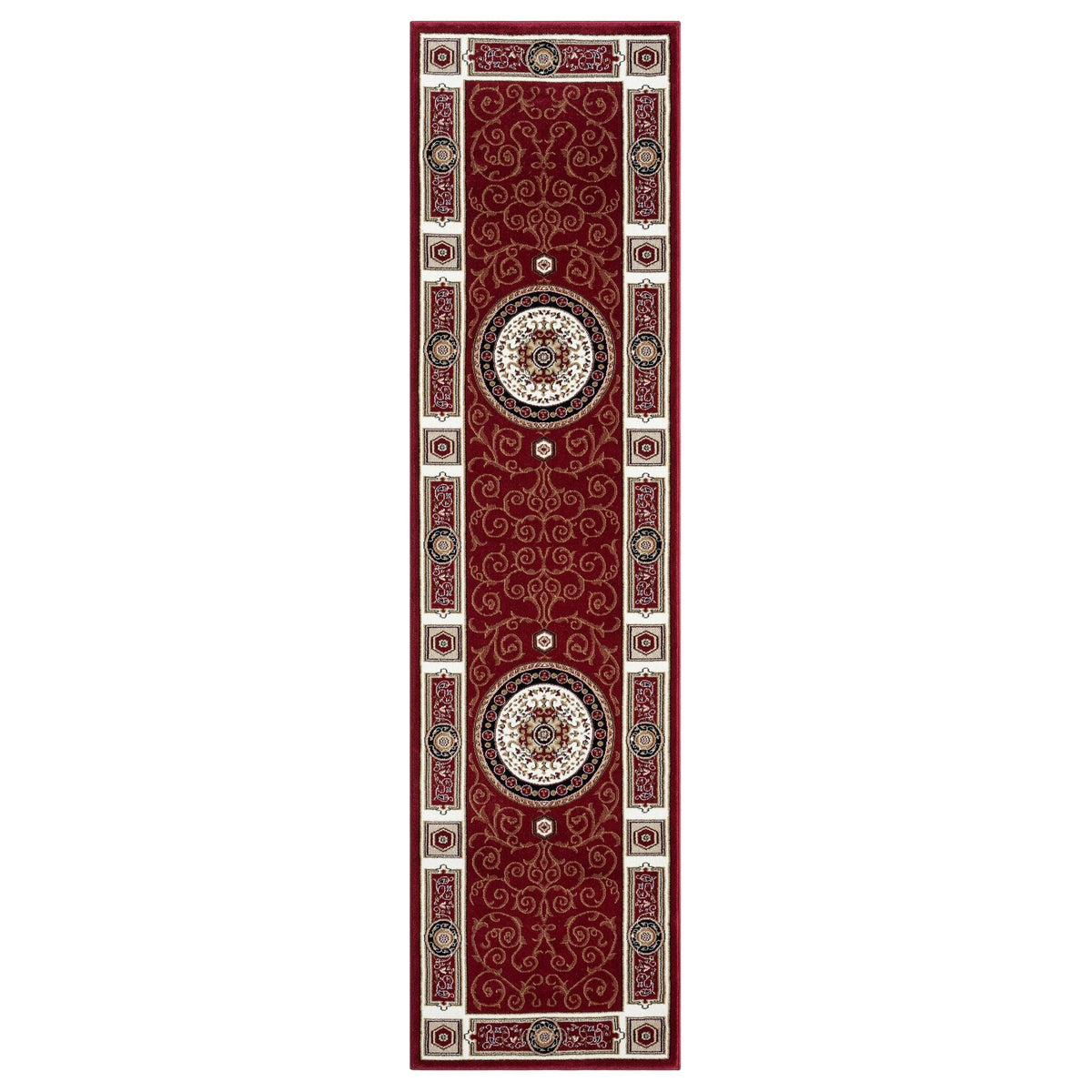 Estate 511 Red Traditional, Classic Hallway Runner