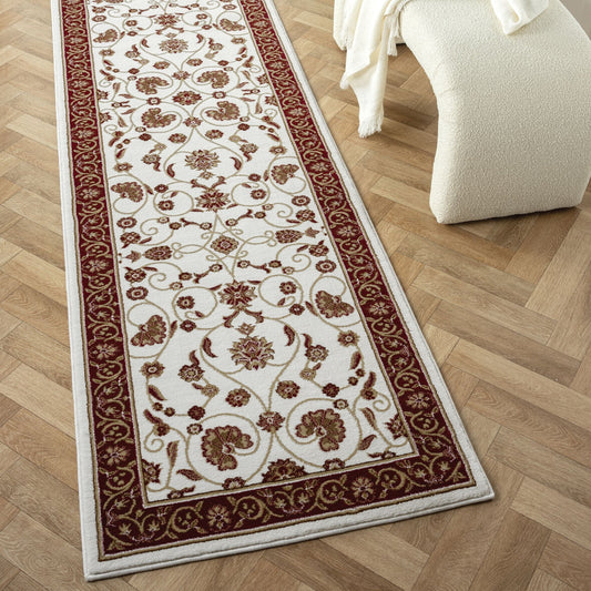 Estate 512 Cream Traditional, Classic Hallway Runner