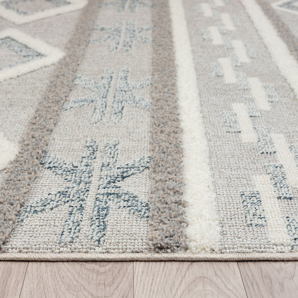 Cottage 546 Slate Geometric Hallway Runner