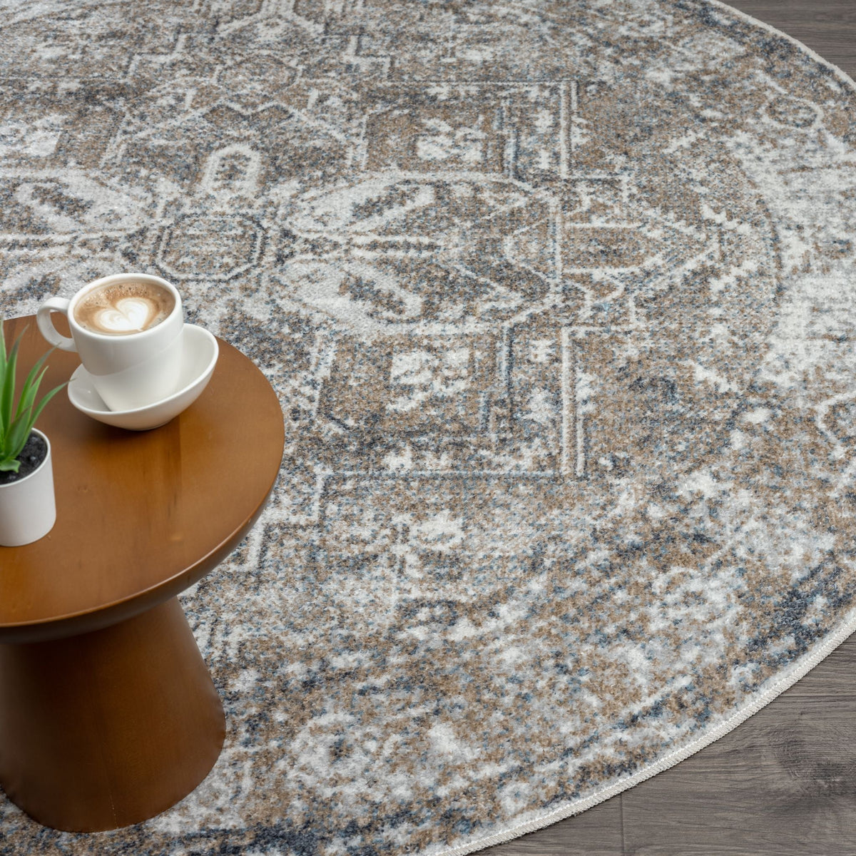 Easy 361 Earth Transitional Round Rug