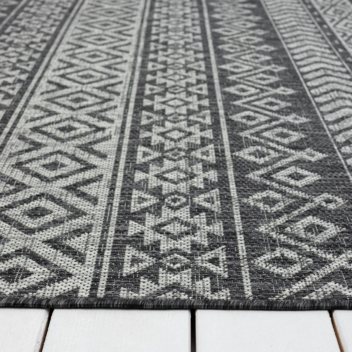 Alfresco 421 Charcoal Indoor Outdoor Indoor/Outdoor, Flatweave Rug
