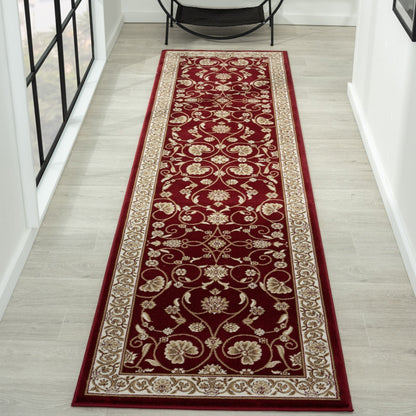 Estate 512 Red Traditional, Classic Hallway Runner