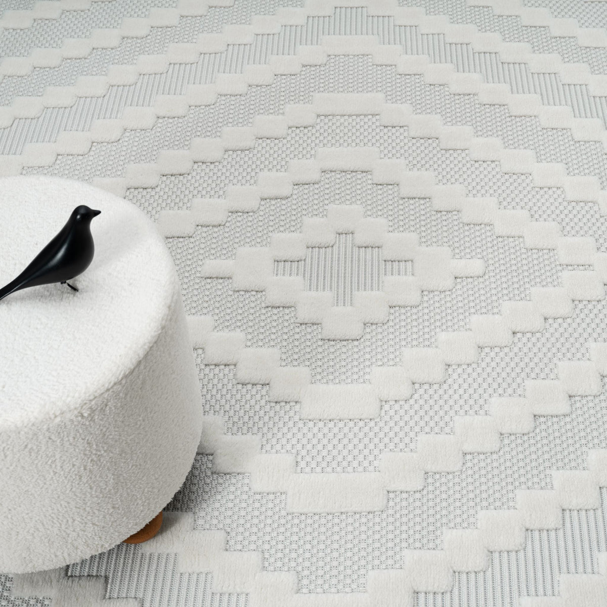 Calm 419 Linen Geometric Rug