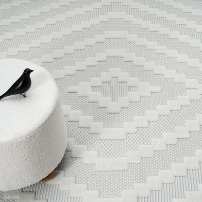 Calm 419 Linen Geometric Rug