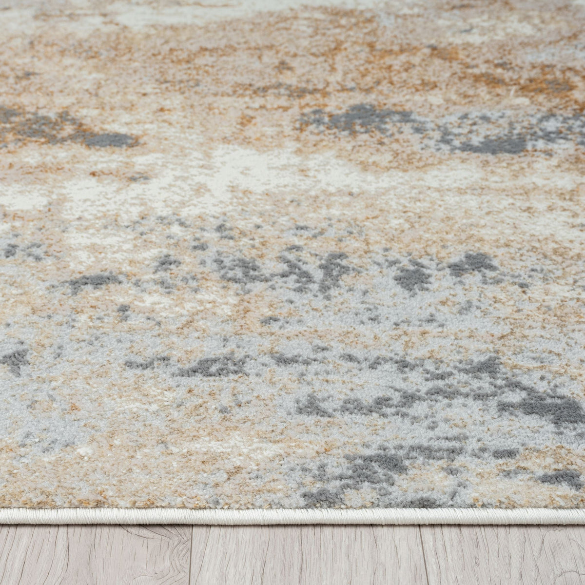 Amber 187 Taupe Abstract, Geometric Hallway Runner