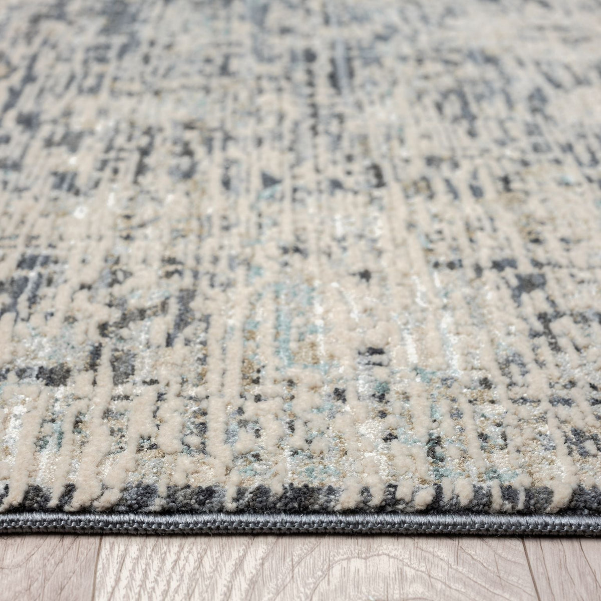 Aubrey 6739 Charcoal Abstract, Traditional Hallway Runner