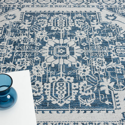 Patio 455 Denim Indoor Outdoor Indoor/Outdoor, Flatweave Rug