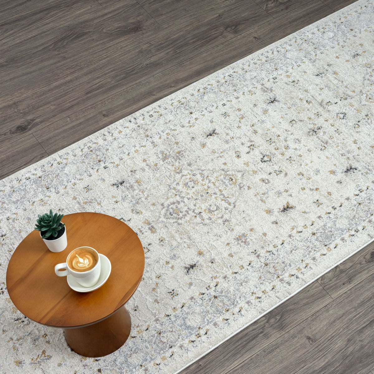 Easton 467 Stone Abstract, Transitional Hallway Runner