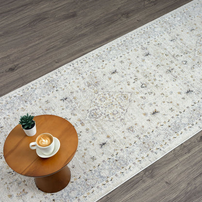 Easton 467 Stone Abstract, Transitional Hallway Runner
