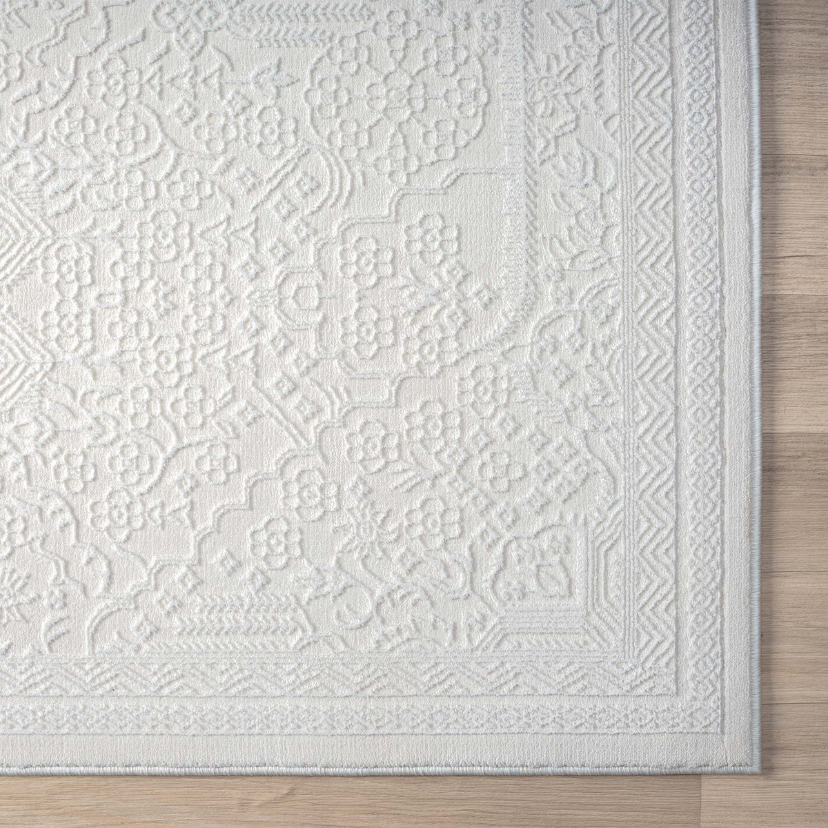 Fable 471 Ivory Abstract, Modern Hallway Runner