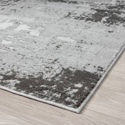Amber 181 Silver Abstract, Geometric Rug