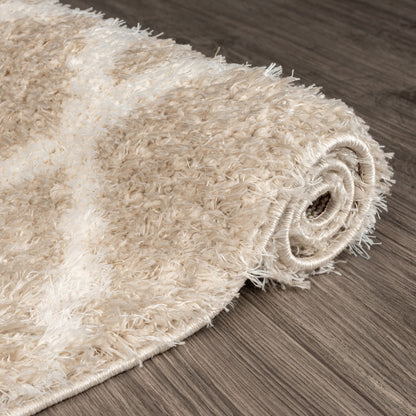 Plushy 382 Fawn Shaggy Hallway Runner
