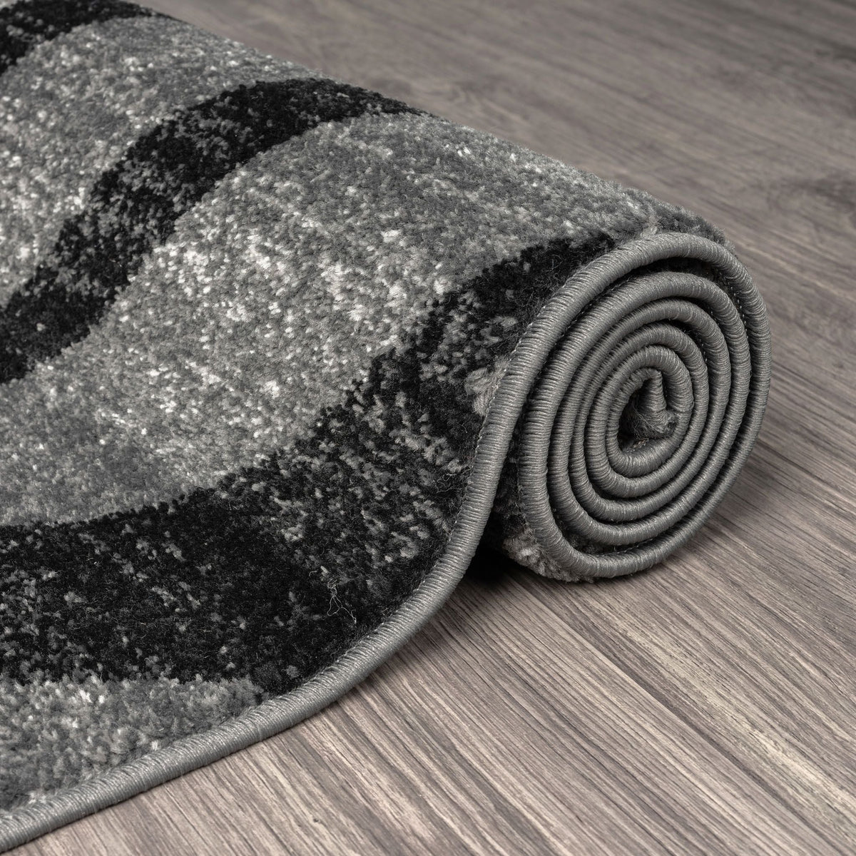 Adore 2317 Grey Abstract Hallway Runner