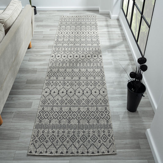 Alfresco 423 Lava Indoor Outdoor Indoor/Outdoor, Flatweave Hallway Runner