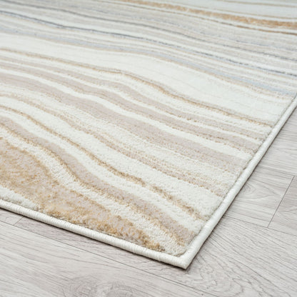 Amber 185 Stone Abstract, Geometric Hallway Runner