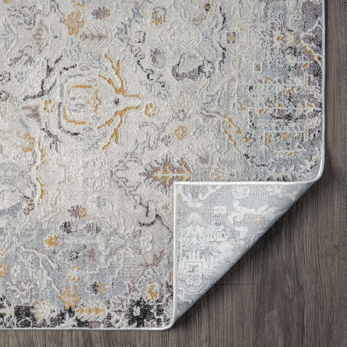 Easton 462 Silver Abstract, Transitional Hallway Runner