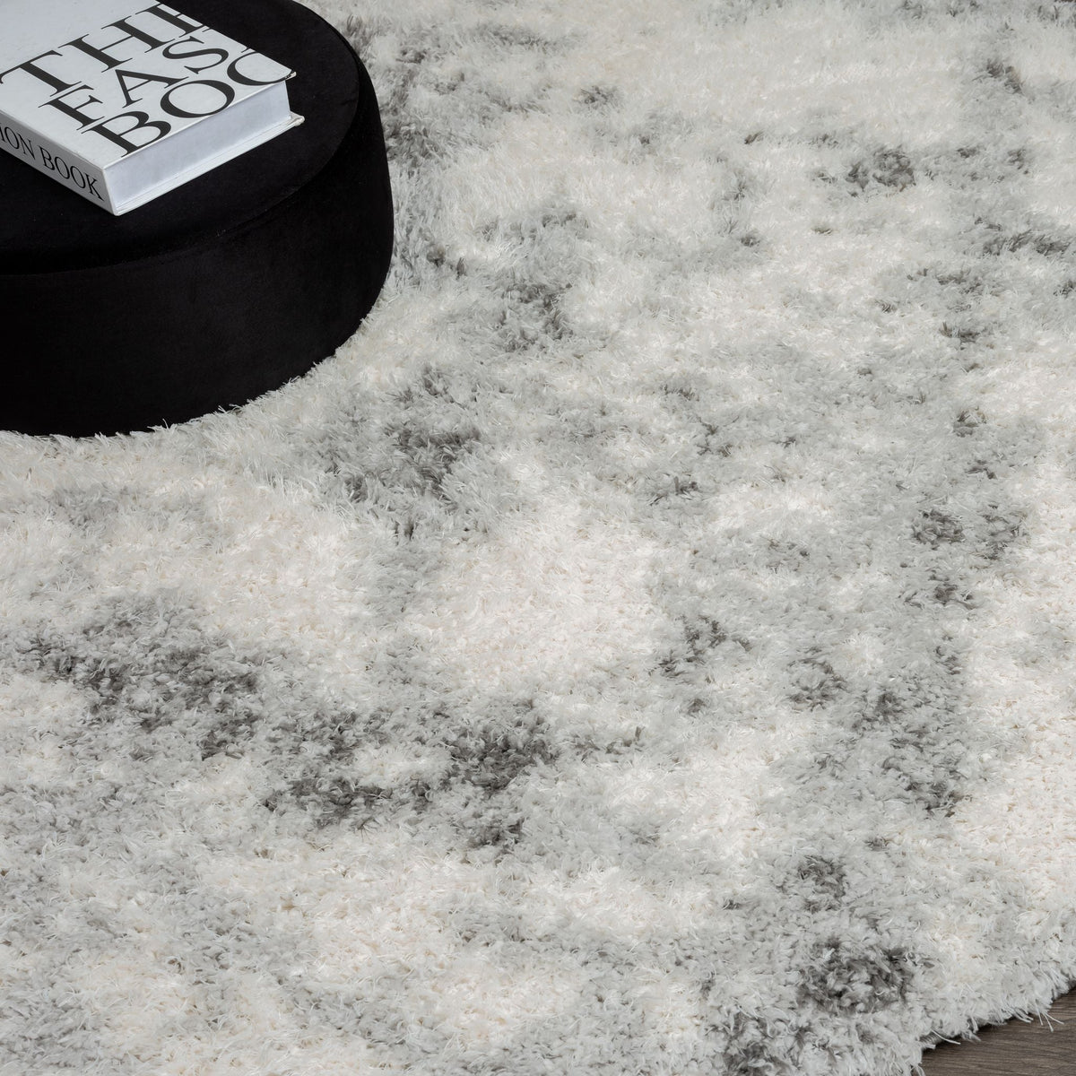 Plushy 389 Ash Shaggy Round Rug