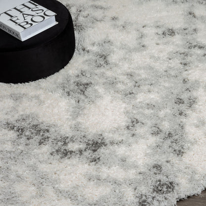 Plushy 389 Ash Shaggy Round Rug