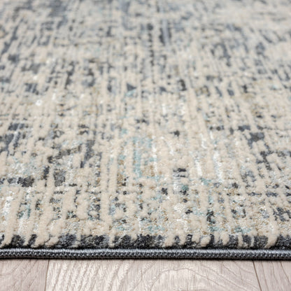 Aubrey 6739 Charcoal Abstract, Traditional Rug