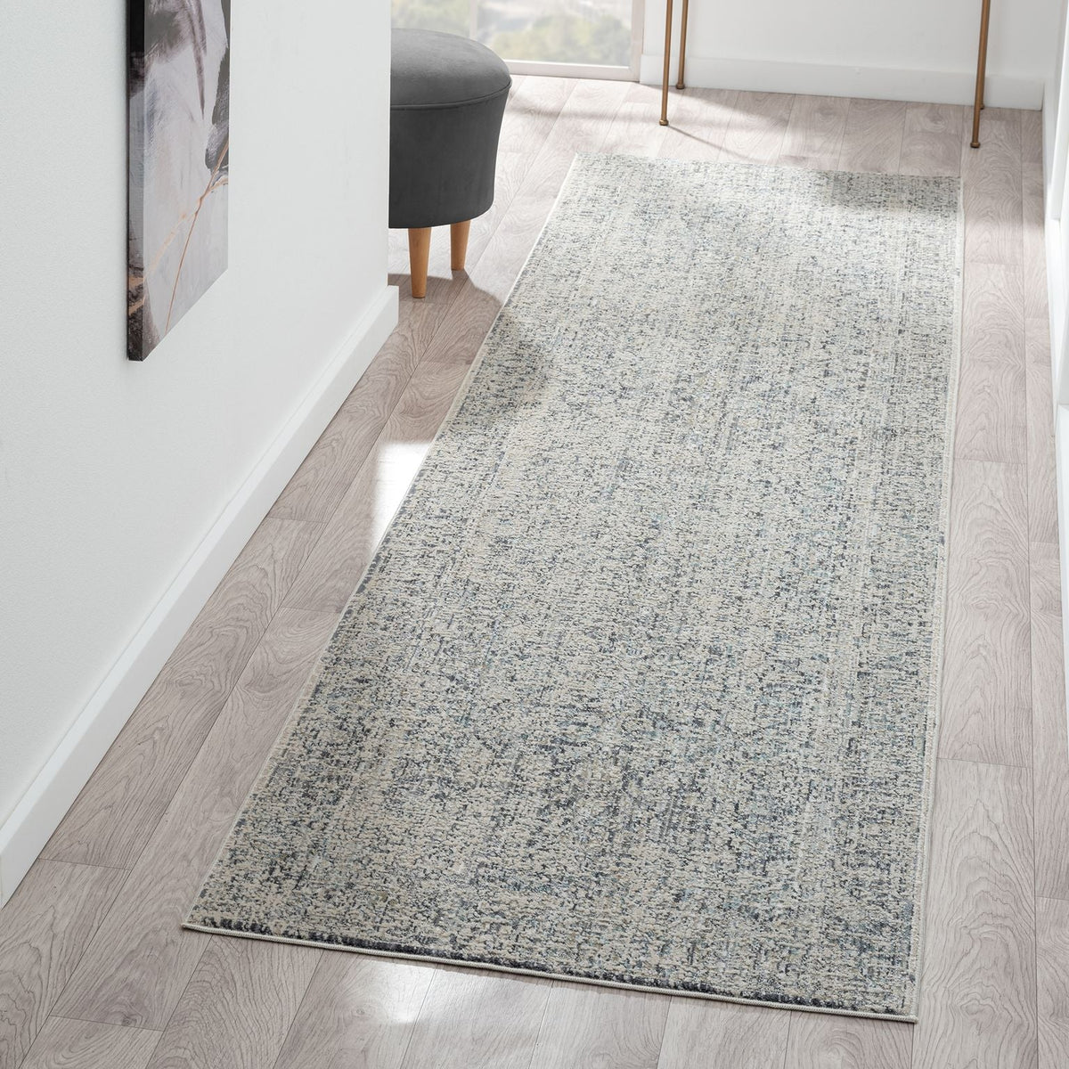 Aubrey 6740 Sand Abstract, Traditional Hallway Runner