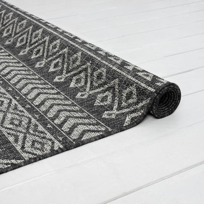 Alfresco 421 Charcoal Indoor Outdoor Indoor/Outdoor, Flatweave Rug