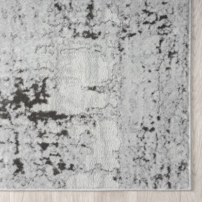 Amber 181 Silver Abstract, Geometric Rug