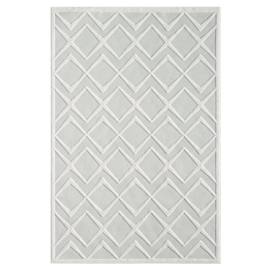 Calm 417 Pearl Geometric Rug