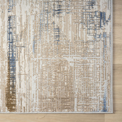 Fable 474 Stone Abstract, Modern Hallway Runner