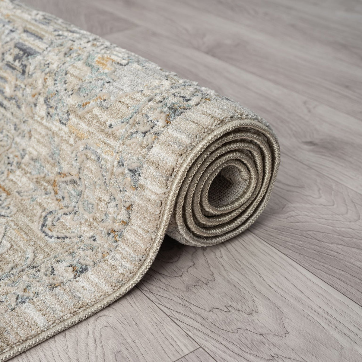 Aubrey 6753 Taupe Abstract, Traditional Rug