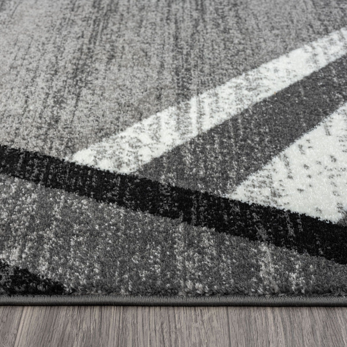 Adore 2317 Grey Abstract Hallway Runner