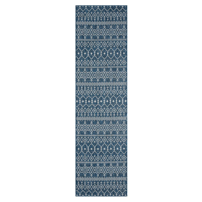Patio 452 Ocean Indoor Outdoor Indoor/Outdoor, Flatweave Hallway Runner
