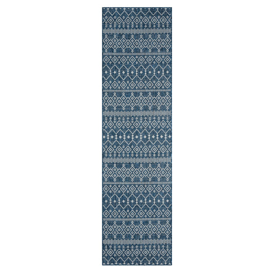 Patio 452 Ocean Indoor Outdoor Indoor/Outdoor, Flatweave Hallway Runner