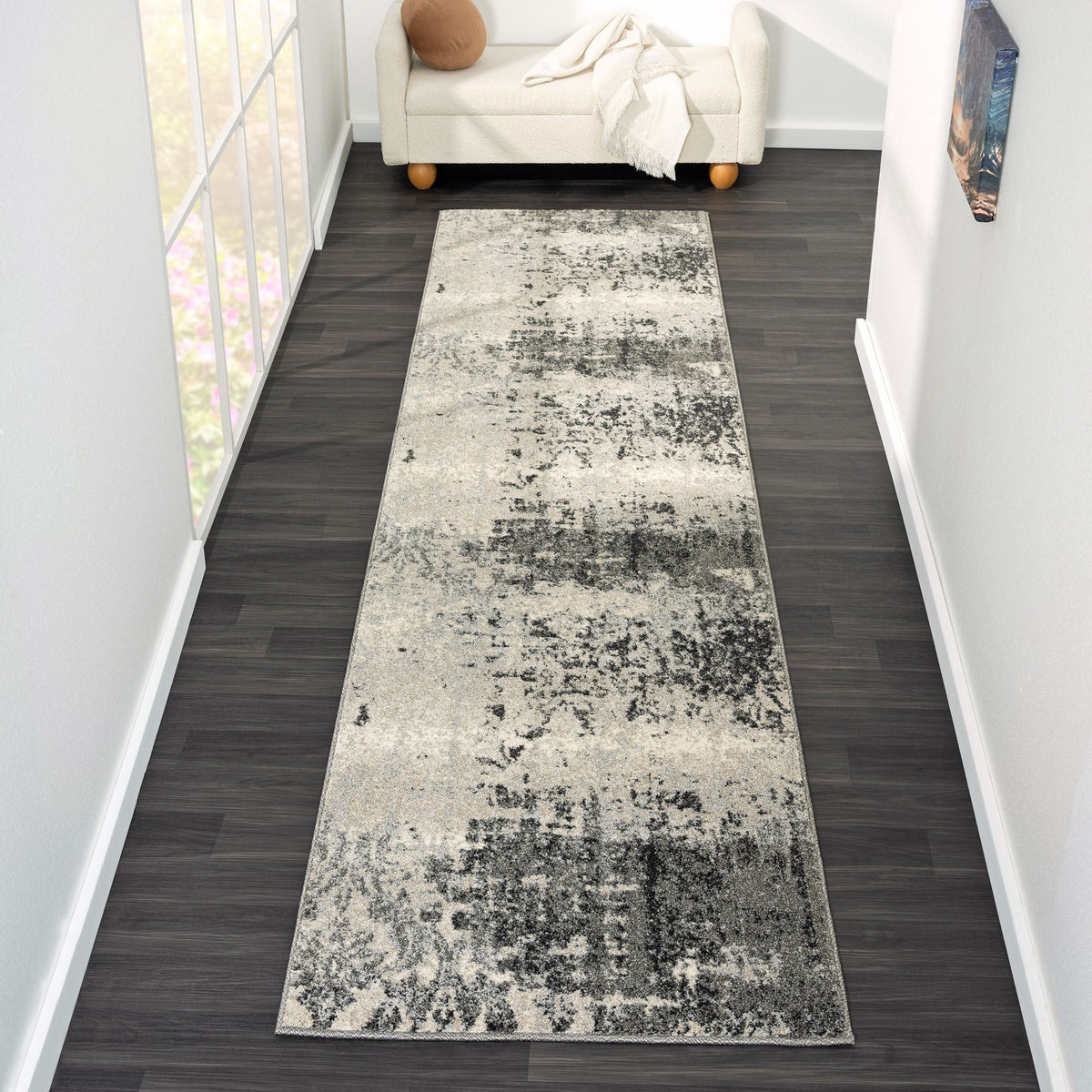 Astor 485 Sand Abstract Hallway Runner
