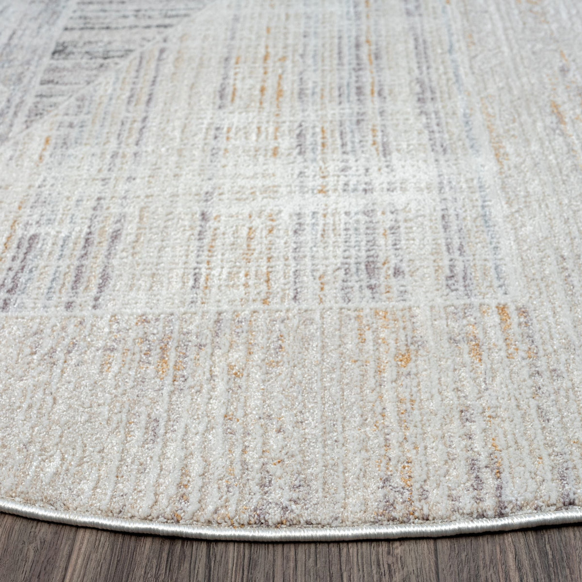 Easton 468 Slate Abstract, Transitional Round Rug