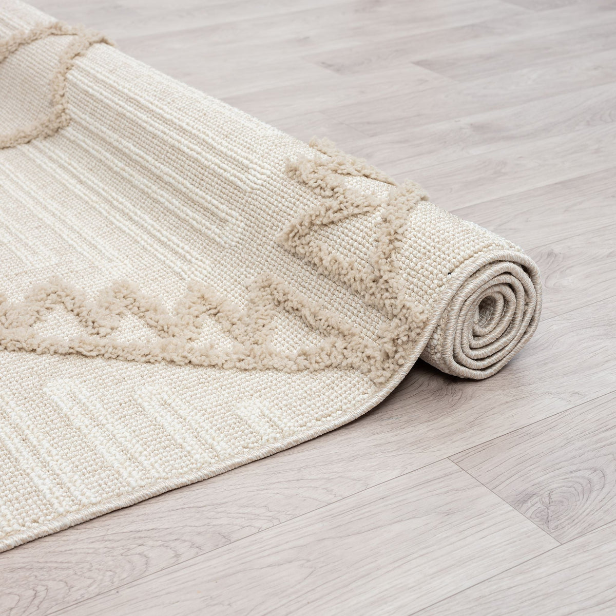 Cottage 545 Taupe Geometric Hallway Runner
