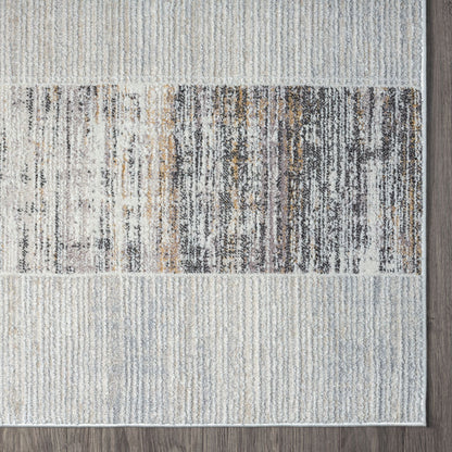 Easton 468 Slate Abstract, Transitional Hallway Runner