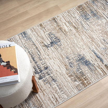 Fable 474 Stone Abstract, Modern Hallway Runner
