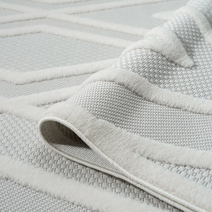 Calm 419 Linen Geometric Rug