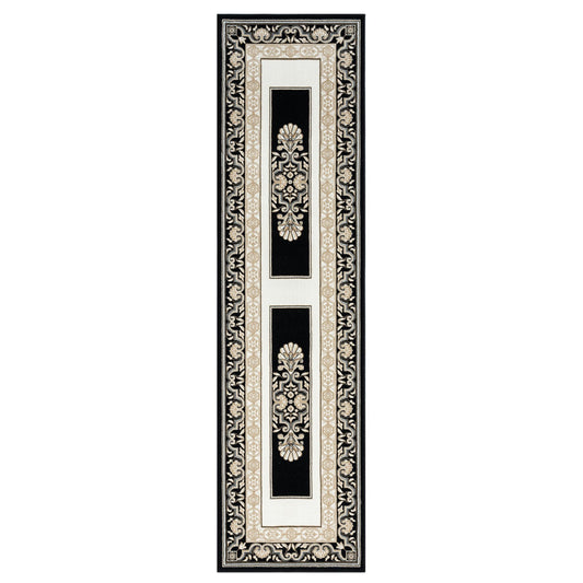 Royal 523 Black Traditional, Classic Hallway Runner