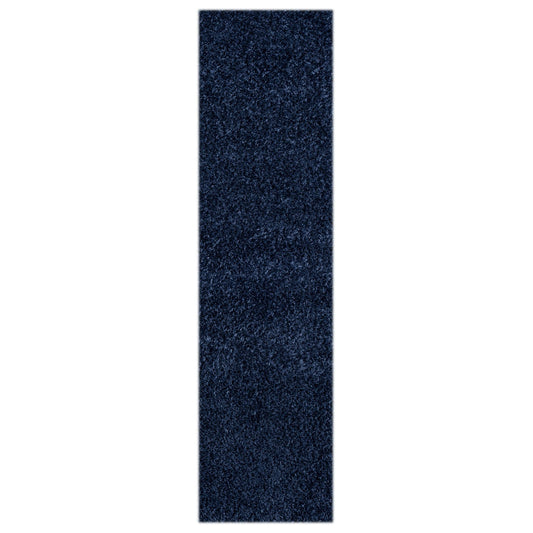 Fleecy 396 Navy Shaggy Hallway Runner