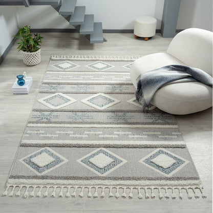 Cottage 546 Slate Geometric Rug