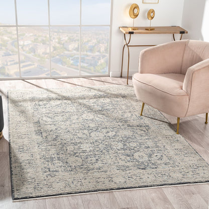 Aubrey 6739 Charcoal Abstract, Traditional Rug