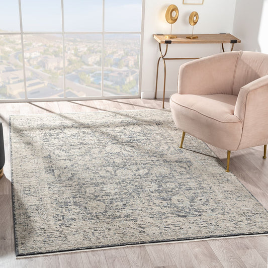 Aubrey 6739 Charcoal Abstract, Traditional Rug