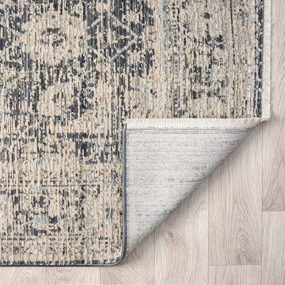 Aubrey 6739 Charcoal Abstract, Traditional Hallway Runner